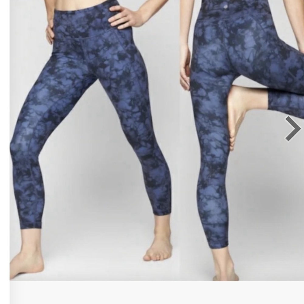 Athleta Blue Patterned Leggings (PRICEDROP)